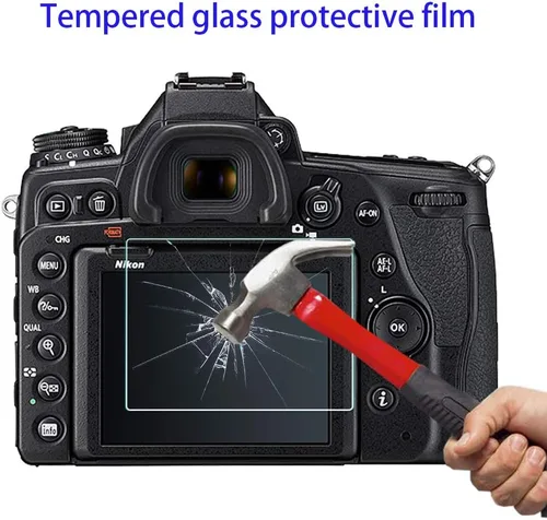Vista 3 de TOP+Protector de pantalla para cámara Nikon D7500 (para accesorios), [2+2 piezas] Cubierta protectora de cristal de alta definición 9H de dureza