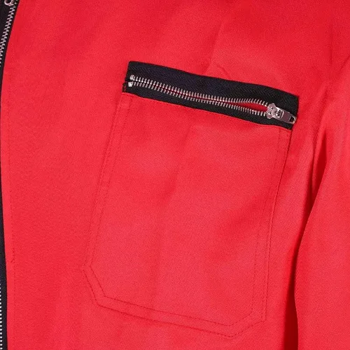 Vista 6 de Conjunto completo de disfraz de fiesta de Halloween unisex rojo