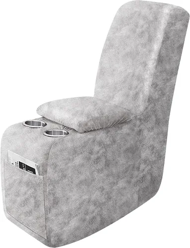 Vista 63 de ANARACHON Fundas para sillas reclinables con aspecto de cuero, funda elástica de 4 piezas, funda suave para silla reclinable, protector de muebles