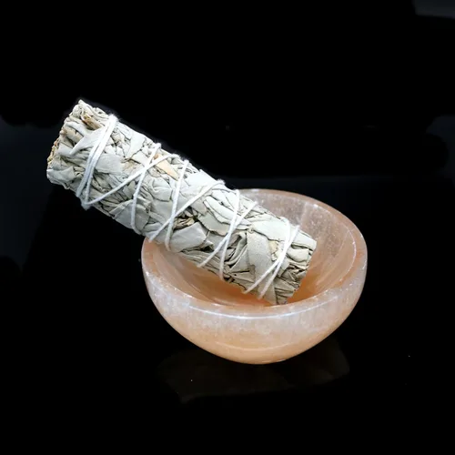 Vista 9 de Soul Sticks Cuencos de cristal de selenita para manchas, curación y recarga de cristales, cuenco de selenita pura y estación de carga de cristal