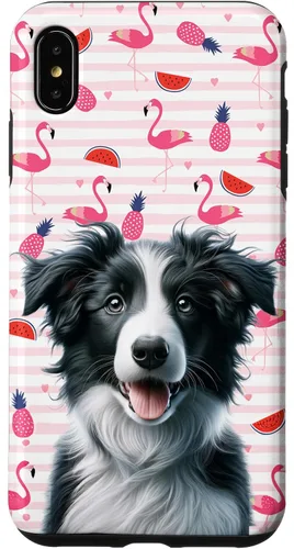Vista 7 de Funda para iPhone 15 Border Collie Flamingo Pink Pineapple Red Watermelon Hearts