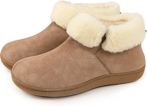 Vista 4 de RockDove Pantuflas tipo botín Sierra de piel sintética para mujer