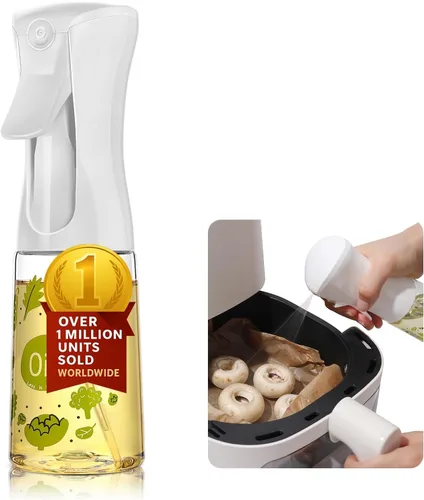 Vista 11 de Botella de PET de 6.8 fl oz versión mejorada. Botella de spray de niebla fina para freidora de aire, aceite de oliva, aceite de aguacate, freidora