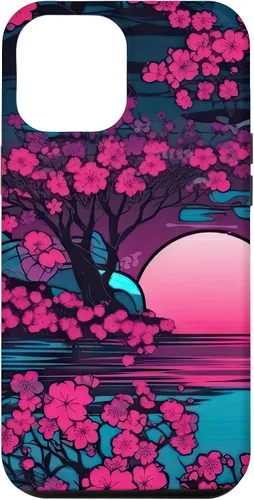 Vista 26 de Synthwave Cherry Blossoms Case for iPhone 17