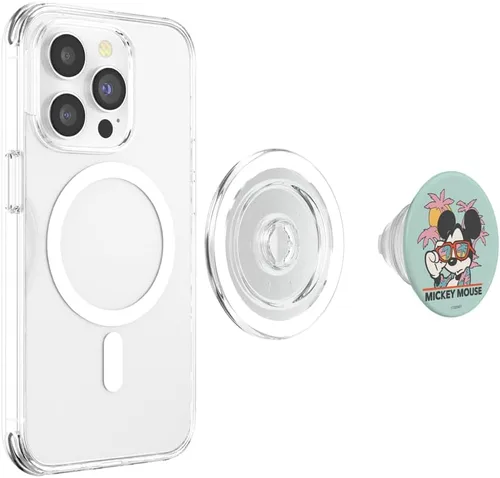 Vista 4 de Disney Mickey y sus amigos Mickey Beach Retrato PopSockets MagSafe PopGrip para iPhone