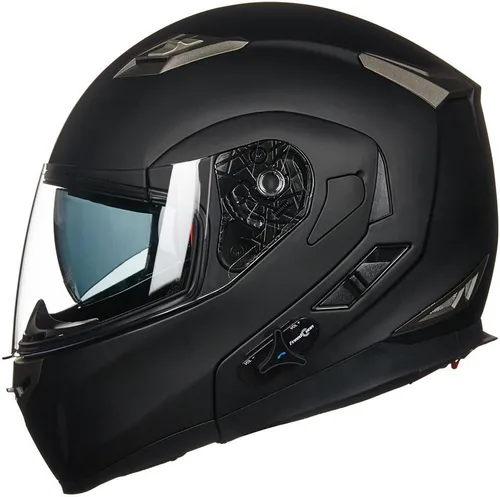 Vista 15 de ILM - Casco de motocicleta modular con visera solar abatible, Bluetooth integrado, intercomunicador, Mp3 Modelo 953/953 PRO