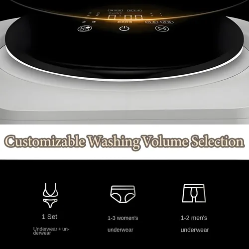 Vista 7 de Portable Clothes Washing Machines,Underwear Washing Machine, Fully Automatic Front Drum Washing Machine Washing Capacity 0.3kg for Dormitory Travel