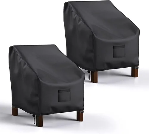 Vista 13 de Mrrihand - Fundas impermeables para sillas de patio, fundas para asiento profundo, resistentes al aire libre