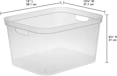Vista 7 de Sterilite BIN Almacenamiento Transparente Alto 13268606