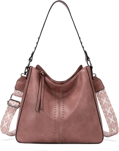 Vista 24 de Montana West - Bolsas hobo medianas para mujer, con asa superior, bandolera, bolso cruzado, bolsa de mano tipo cubo