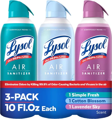 Vista 14 de Lysol Air - Desinfectante en aerosol con eliminador de olores para el hogar y la oficina, aerosol desinfectante, alternativa a ambientador, aroma a