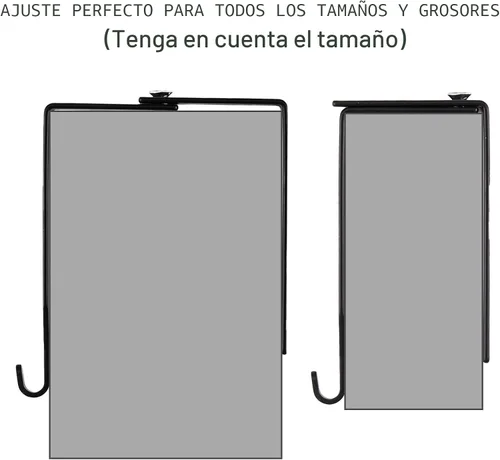 Vista 5 de Amylove 4 ganchos ajustables para cubículos, ganchos universales de metal para cubículos, para colgar puertas, ajustables para adaptarse a paneles
