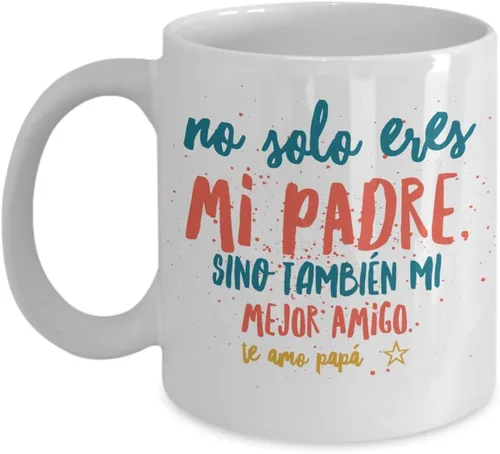 Vista 5 de Regalo para Papa Taza de Cafe Padre Vaso, taza café divertidas, tazas personalizadas, taza de café inspiradoras, taza con mensajes positivos., Negro