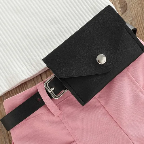 Vista 150 de TheFound Trajes de verano para niñas pequeñas, sin mangas, de punto acanalado, halter, pantalones cortos, ropa para recién nacidos, conjunto de 3