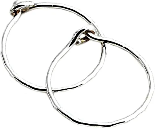 Vista 15 de Aretes de plata de ley abiertos para cartílago, tragus, delgados, calibre 22
