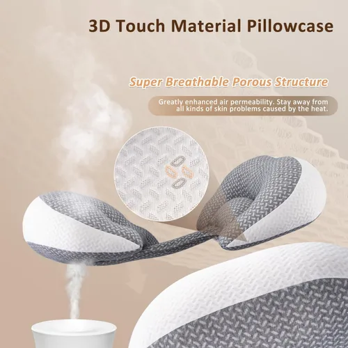 Vista 5 de Chilling Home Almohada de embarazo para dormir portátil, almohada de maternidad para dormir de lado, almohada de cuña de viaje, almohada corporal