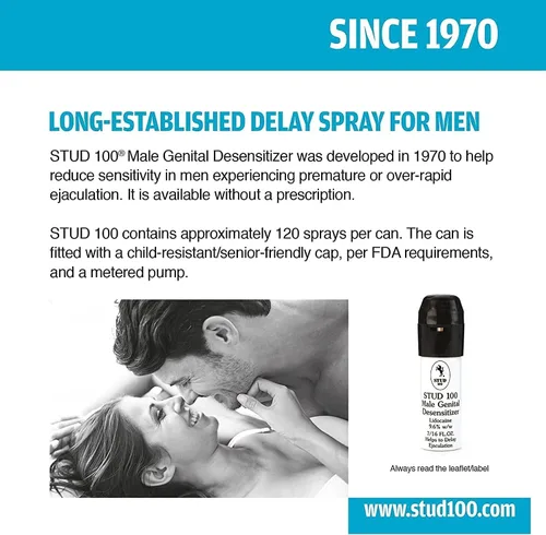 Vista 5 de Stud 100 Spray desensibilizador genital masculino, caja de 7/16 onzas líquidas (paquete de 1)