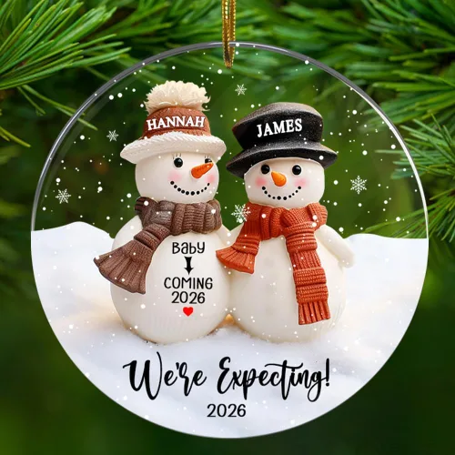 Vista 7 de Adorno personalizado de nuestro primer apartamento, con nombre y dirección personalizados, acrílico, 2.90 x 2.90 pulgadas, adornos de regalo