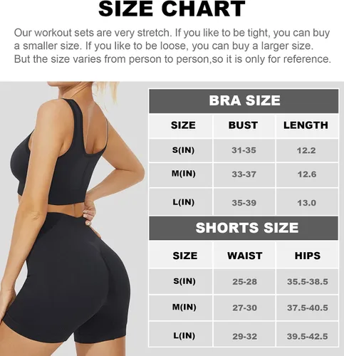Vista 7 de JOYSPELS Conjuntos de entrenamiento para mujer, 2 piezas, sin costuras, acanalados, cintura alta, levantamiento de glúteos, con brasier deportivo