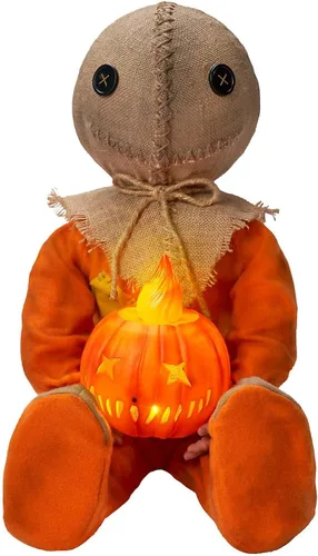 Vista 2 de Spirit Halloween Muñeca Sam sentado iluminado - Trick 'r Treat, multicolor