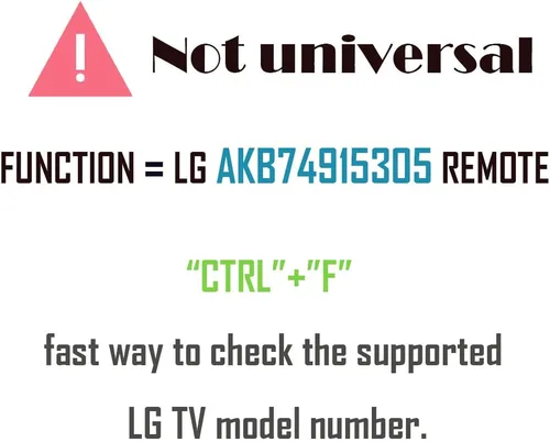 Vista 2 de AKB74915305 - Control remoto de TV de repuesto para LG TV 49UH6030 43UH6100 43UH6030 49UH6100 49UH6090 55UH6090 43UH6500 49UH6500 50UH5530 55UH6155