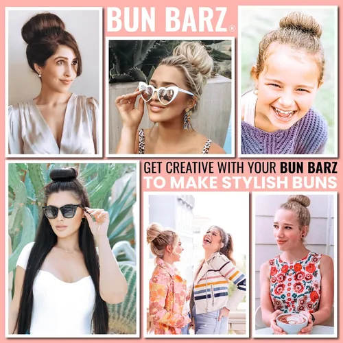 Vista 2 de 2 BUN BARZ by PONY-O - Máquina para hacer bollos flexible patentada para cabello fino y fino, herramienta fácil de moño para el cabello, alternativa