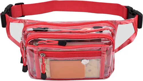 Vista 16 de Riñonera transparente aprobada por estadios para mujeres, para el trabajo, bolsa de cintura multiusos para viajes y eventos deportivos, 2 colores.