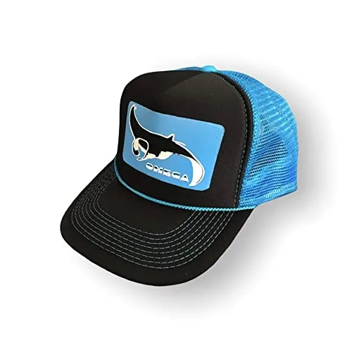 Vista 2 de Manta Ray Neon Blue Trucker Hat
