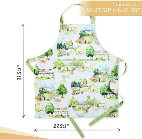 Vista 108 de Maison d' Hermine Delantales para mujer con bolsillo, 100% algodón (27.50 x 31.50 pulgadas)
