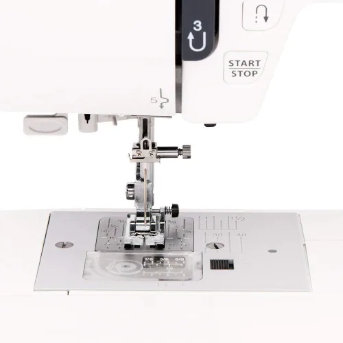 Vista 5 de Janome JW8100 Máquina de coser computarizada completamente equipada con 100 puntadas, 7 ojales, tapa dura, mesa de extensión y 22 accesorios
