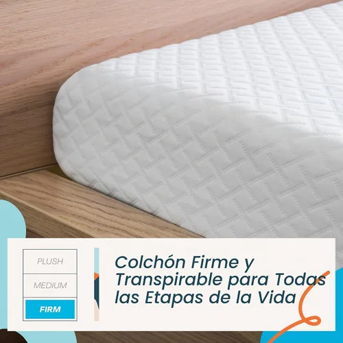 Vista 3 de Linenspa - Colchón de espuma viscoelástica de gel de 5 pulgadas