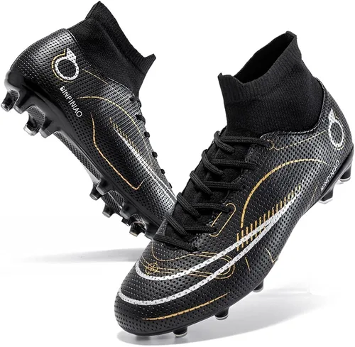 Vista 2 de breooes Botines de fútbol para hombre, botas de fútbol profesional, para entrenamiento, para exteriores, deportes de interior, atléticos, para niño
