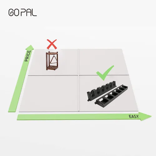 Vista 5 de Go Pal Soporte para taco de piscina, soporte de pared para 6 tacos, ahorro