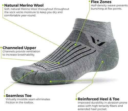 Vista 2 de Swiftwick - PURSUIT DOS Calcetines Trail Running & Ciclismo, Lana Merino, Máxima Durabilidad