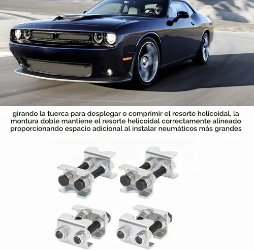 Vista 3 de Acouto Compresor de resorte helicoidal ajustable 4 unids Mini compresor de resorte de bobina 2 vías ajustable espaciador de resorte de acero al