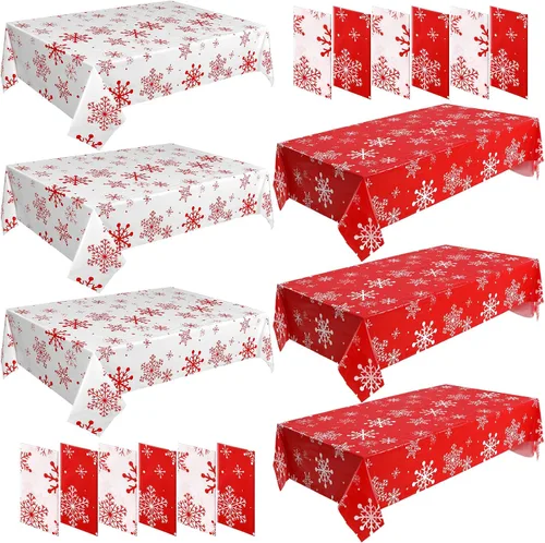 Vista 8 de Ganeen Mantel de plástico con flores azules, 12 unidades, diseño floral, vintage, desechable, rectangular, de plástico, 54 x 108 pulgadas