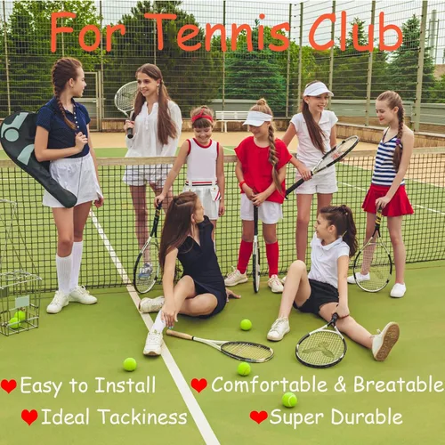Vista 3 de Agarre para raqueta de tenis, cinta adhesiva que absorbe la humedad, mango de bádminton esmerilado antideslizante para raqueta, pickleball, paquete