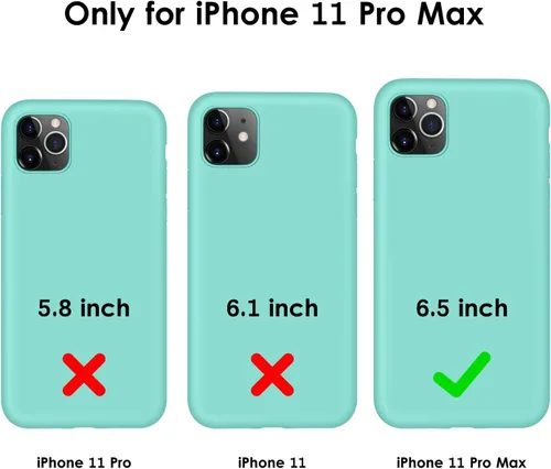 Vista 6 de DTTO Funda compatible con iPhone 11 Pro Max, funda de silicona [protección mejorada de cámara y pantalla] con cojín de rejilla de panal para iPhone