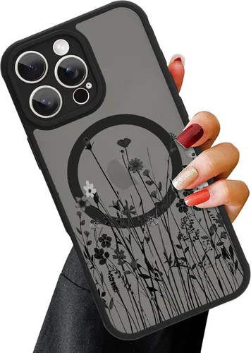 Vista 16 de OOK Funda magnética para iPhone 11 [compatible con MagSafe] Funda delgada mate translúcida negra para iPhone 11, funda protectora de lente de Negro