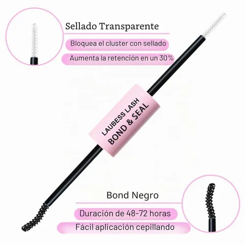 Vista 3 de Kit de extensiones de pestañas 20D+40D, kit de racimos de pestañas para unir y sellar, impermeable, kit de extensiones de pestañas individuales, kit