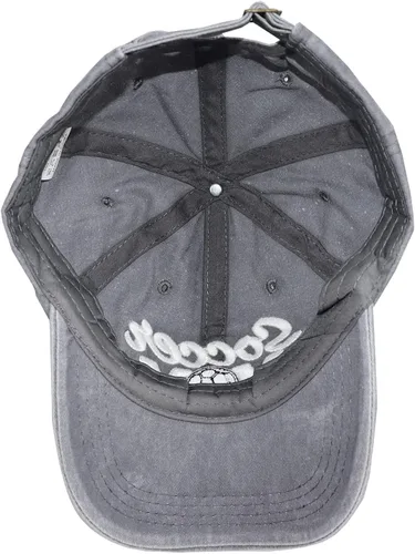 Vista 5 de MANMESH HATT Gorra de béisbol para mamá de fútbol desgastada, ajustable lavado bordado para el sol para mamá