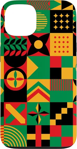 Vista 7 de Funda para iPhone 14 Pro Max con patrón tribal africano orgullo afroamericano historia negra