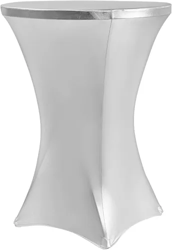 Vista 12 de ANMINY Fundas de mesa de cóctel de 24 x 43 pulgadas, fundas de mesa con estampado de lámina dorada, fundas de mesa de elastano ajustables para barra