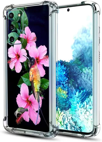 Vista 16 de Funda para Galaxy S20 FE 5G, protección contra caídas de flores de mariposa azul, a prueba de golpes, carcasa protectora de cuerpo completo