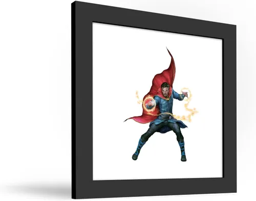 Vista 2 de Trends International Gallery Pops Marvel Comics Avengers - Póster de pared de Doctor Strange, 12 x 12 pulgadas, versión enmarcada en negro