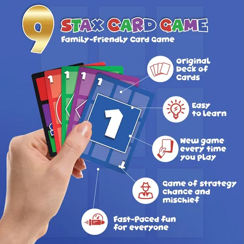 Vista 3 de Juego de cartas – Juego de cartas familiar – Diversión para niños, adolescentes y adultos – Ideal para 2 – 4 jugadores – para noche de juegos, noche