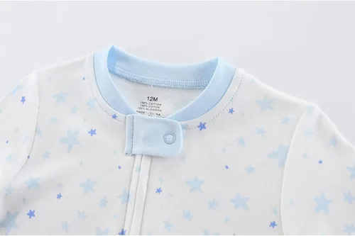 Vista 6 de ZAV Solid Unisex Infants Clothes Baby Boys Girl Footed Jumpsuits Cotton Rompers