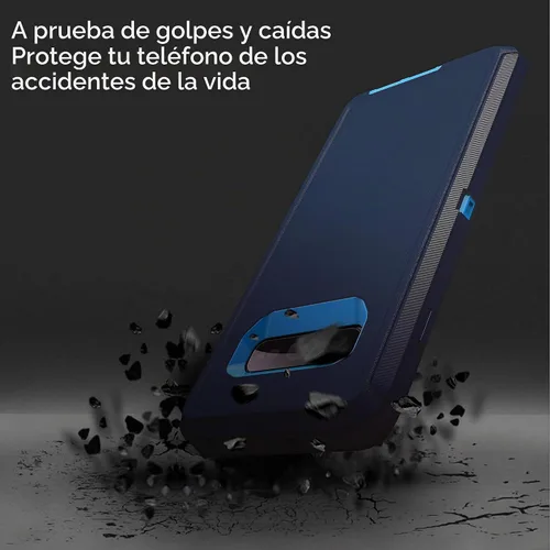 Vista 5 de MXX Funda Defender resistente, compatible con Galaxy S10 Plus Full Armor Body Cover a prueba de golpes, parachoques integrado 3 en 1 capas híbridas