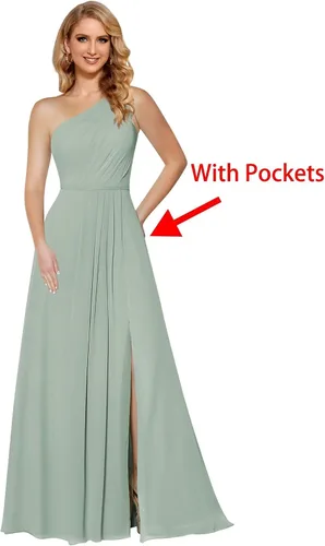 Vista 3 de TIRAS Vestidos de fiesta de sirena de satén 2024 para mujer, con hombros descubiertos, vestido de fiesta de graduación con abertura de cola CM266