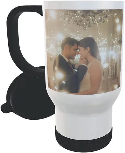 Vista 4 de Taza de vaso personalizada, texto con imagen personalizada o logotipo, taza de cerámica, regalo personalizado para hombres y mujeres, taza